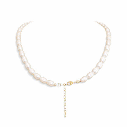 Rose Pendant Pearl necklace