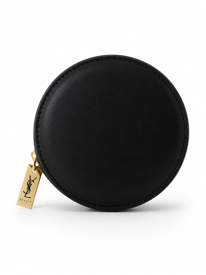 Yves Saint Laurent Beauté Black round zipper storage bag
