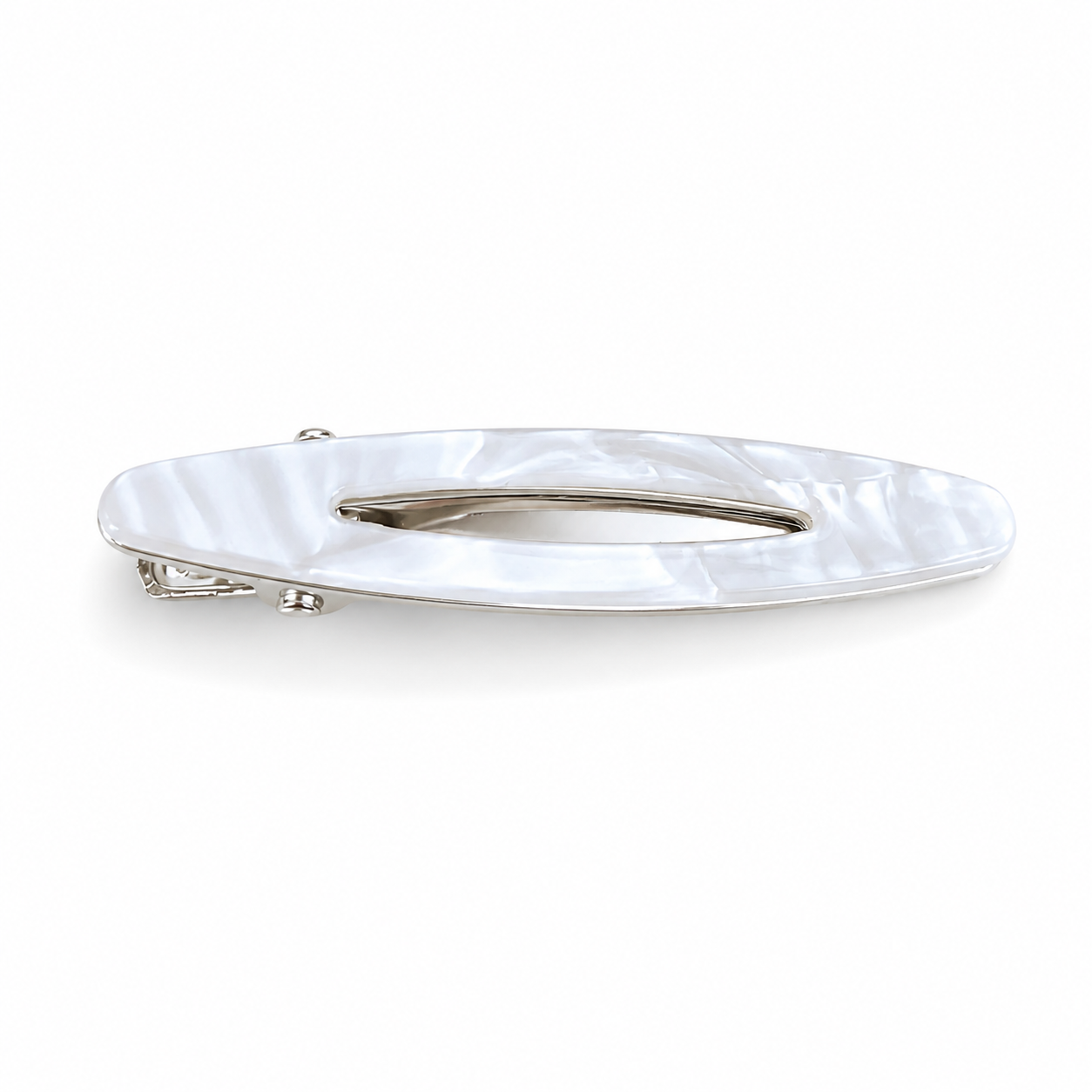 French Acetate Hollow Oval Hair Clips
