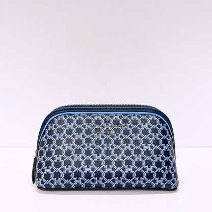 Kate Spade Make Up Cosmetic Bag Spade Link Pouch Travel Navy