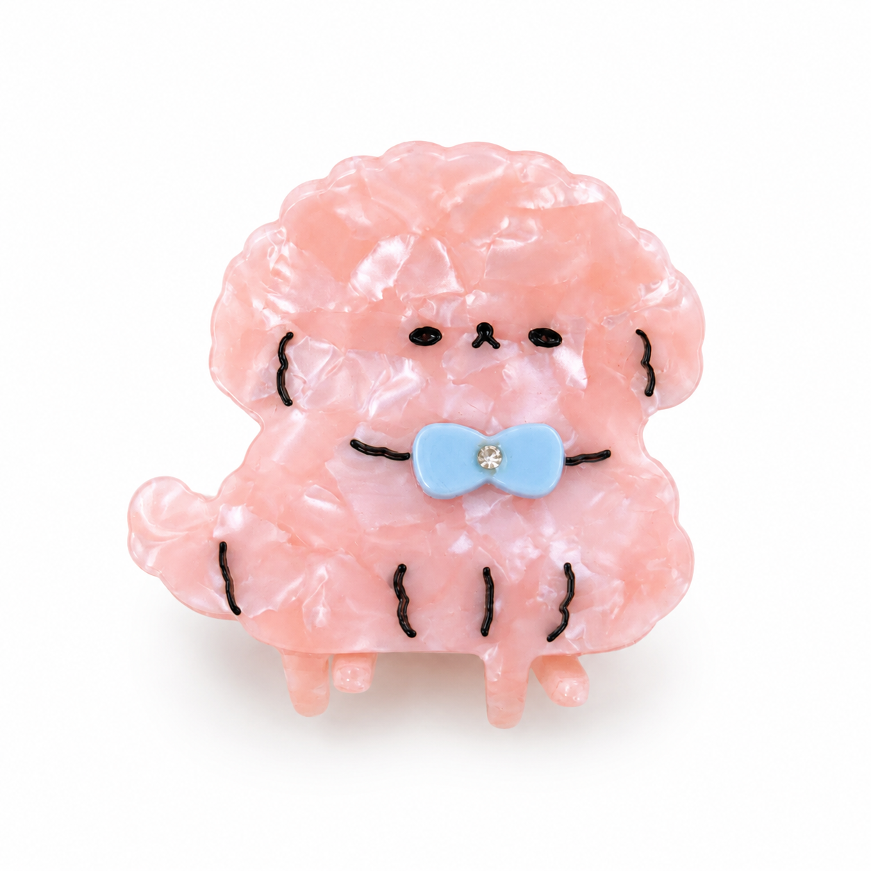Cartoon cat and dog-shaped acetate hair claws