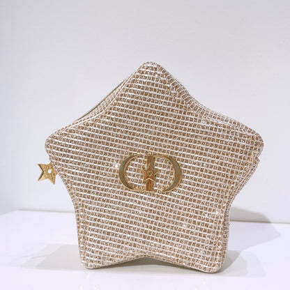 Dior Pouch Star Gold Beige Novelty Holiday Exclusive 2025 New With Box