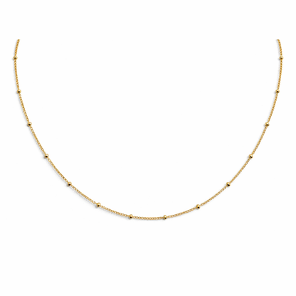 Gold beaded necklace
