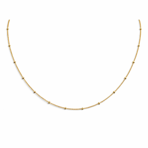 Gold beaded necklace