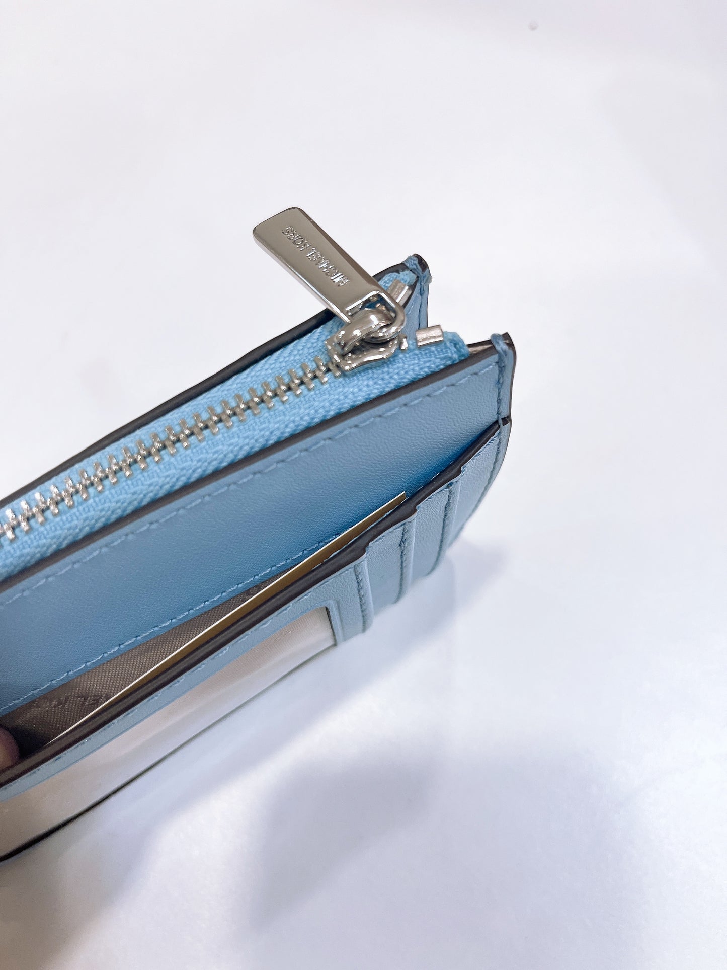 Michael Kors Coin Purses Women Patent Leather Heavenly/Soft Sky