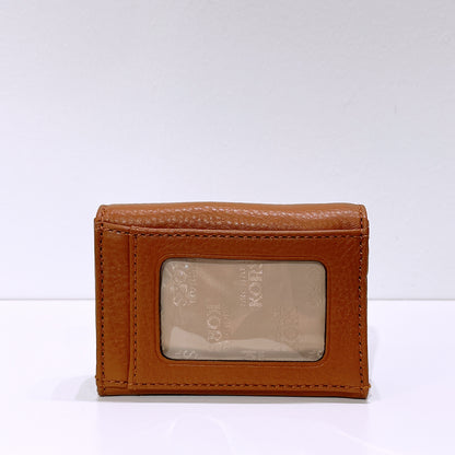 Michael Kors Brown Leather Card Small Wallet with Keychain