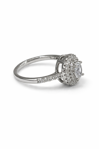 Oval cut double-row glo ring
