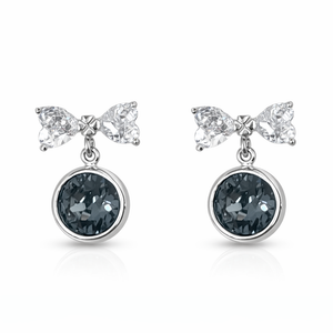 Crystal Bow design earrings