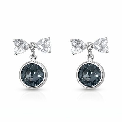 Crystal Bow design earrings