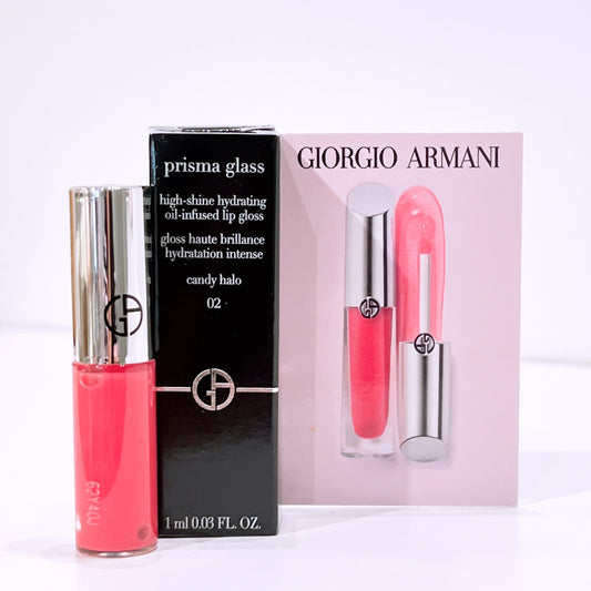 Armani Prisma Glass High Shine Oil-Infused Lip Gloss #02 CANDY HALO 1ml