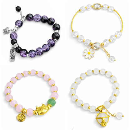 Lucky Spoon -Crystal-Style Bead Bracelet