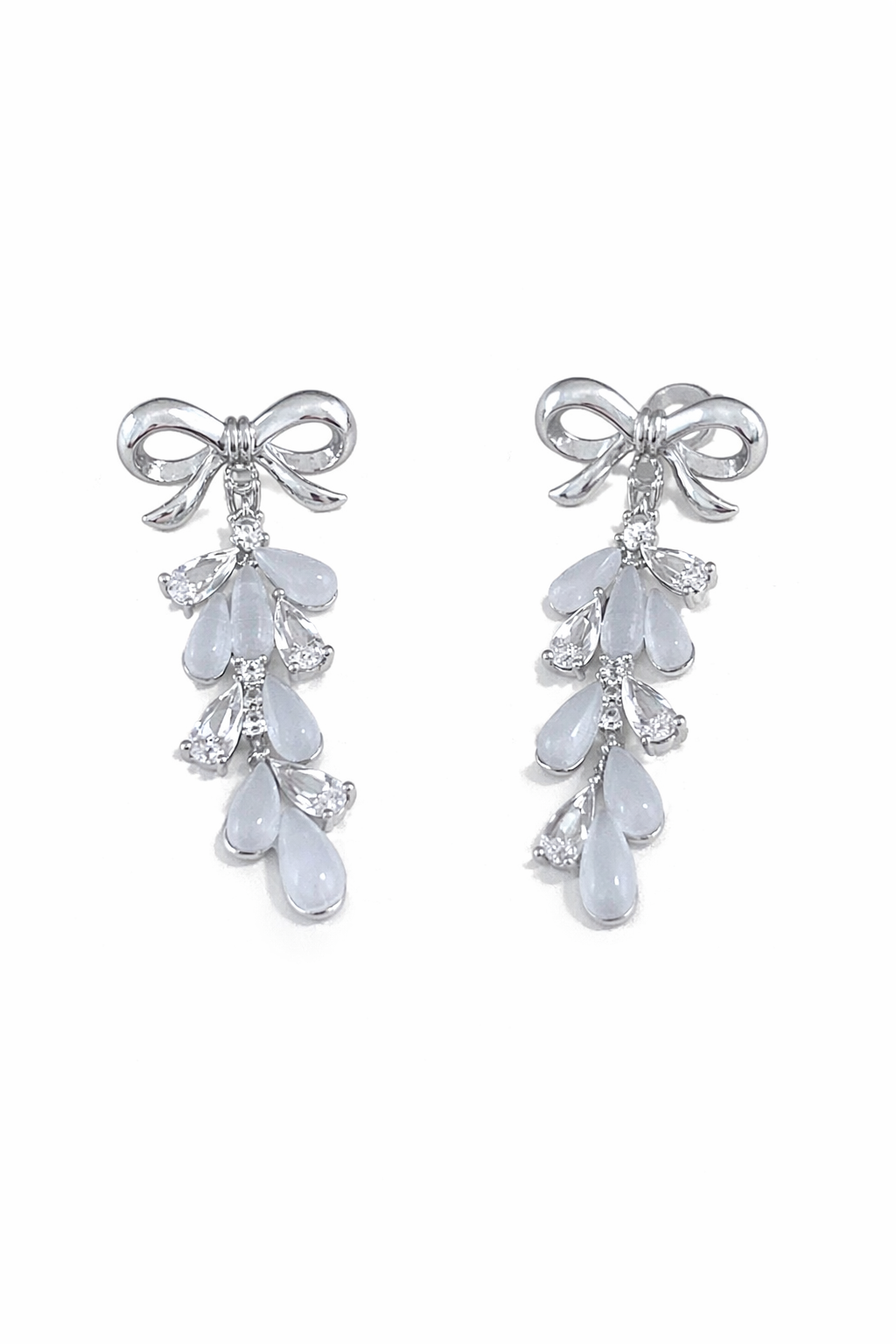 Bow tie Tassel pendant earrings