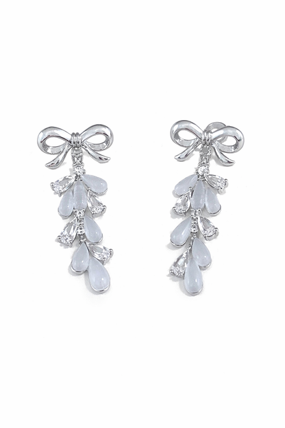 Bow tie Tassel pendant earrings