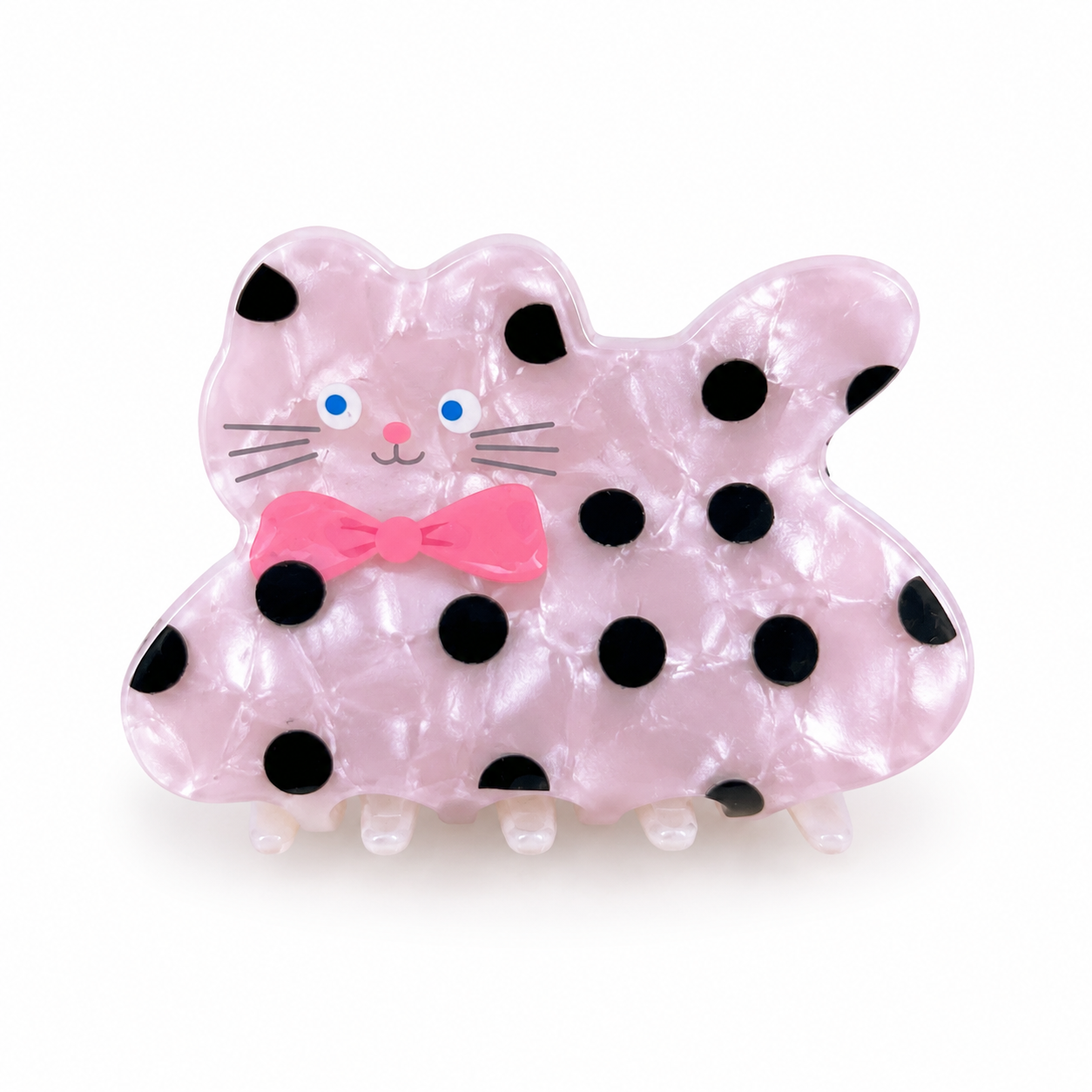 Cartoon cat and dog-shaped acetate hair claws