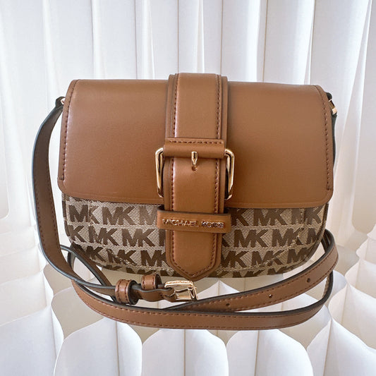 Michael Kors Lillian small jacquard leather crossbody bag