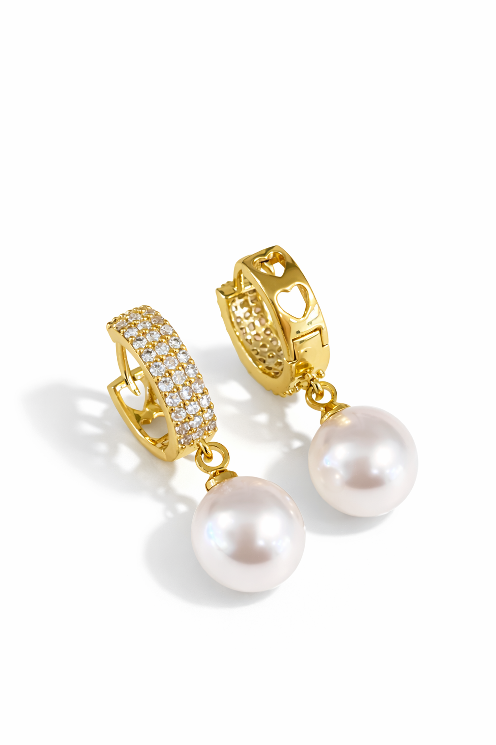 Pearl pendant ring earrings