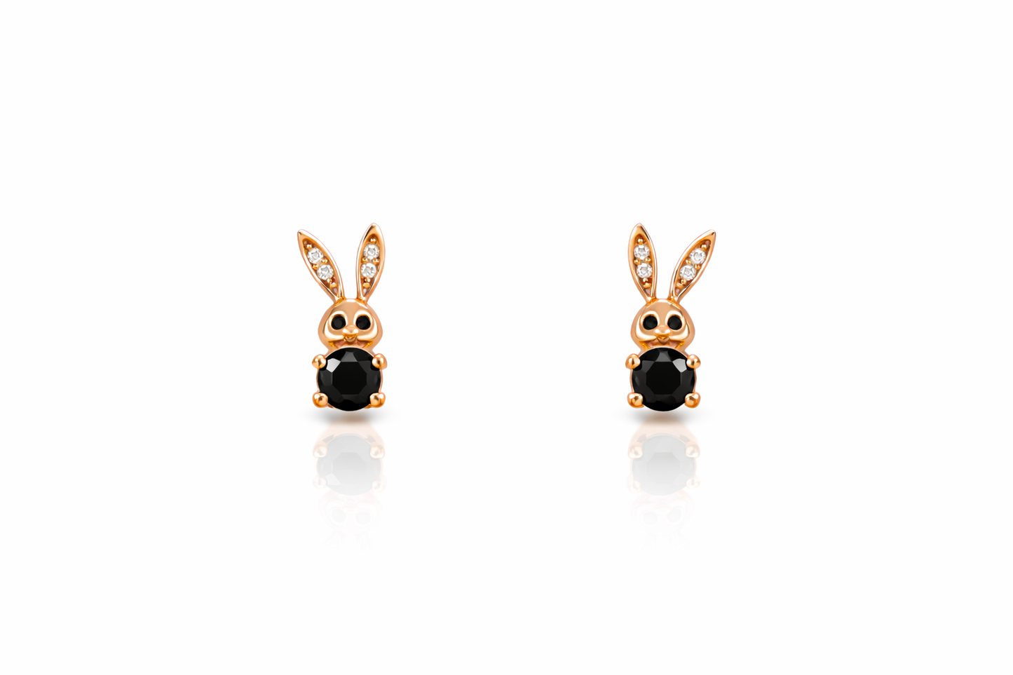 Golden rabbit earrings