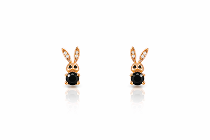 Golden rabbit earrings