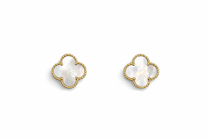 Four-leaf lucky pattern design earrings