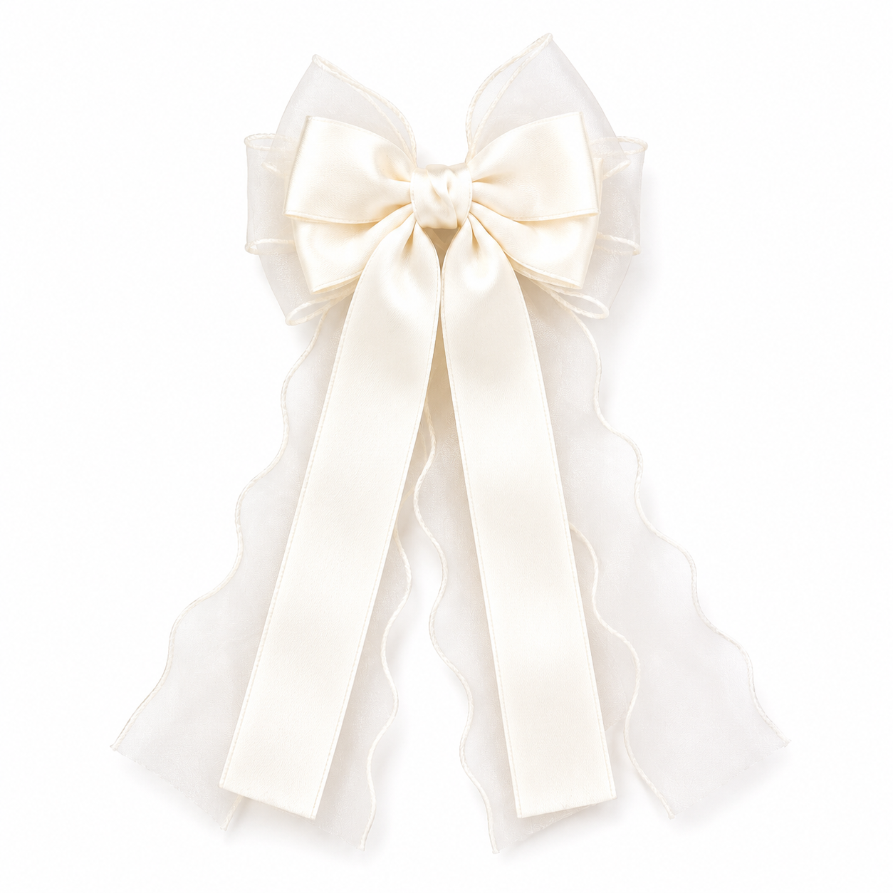 Princess Organza Ribbon Hair Bow