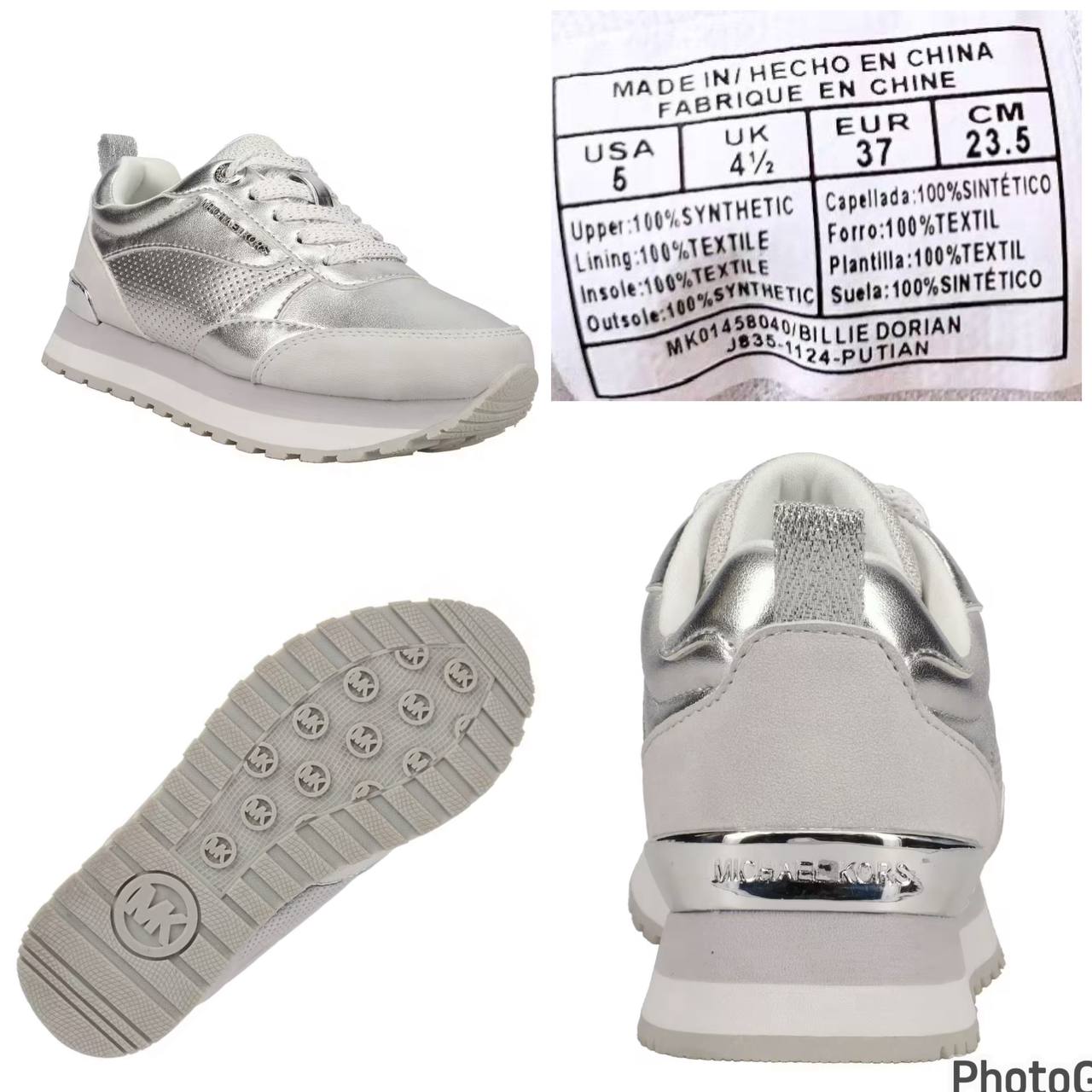 Michael Kors Billie Dorian Sport Shoe❤️
Silver/Light Grey