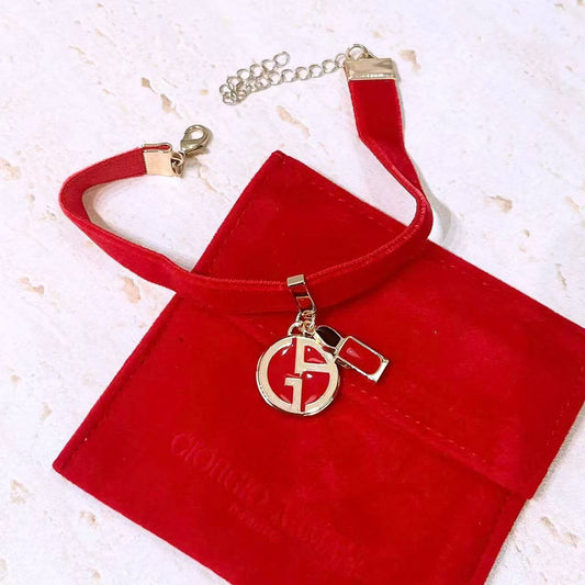 Giorgio Armani Beauty red velvet charm bracelet