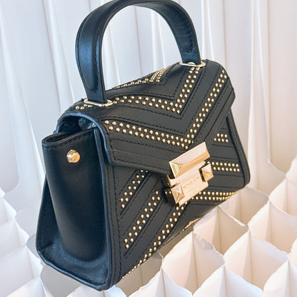 Michael Kors Whitney Mini Studded Leather Satchel
