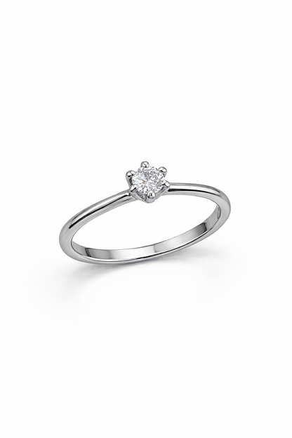Solitaire diamond ring