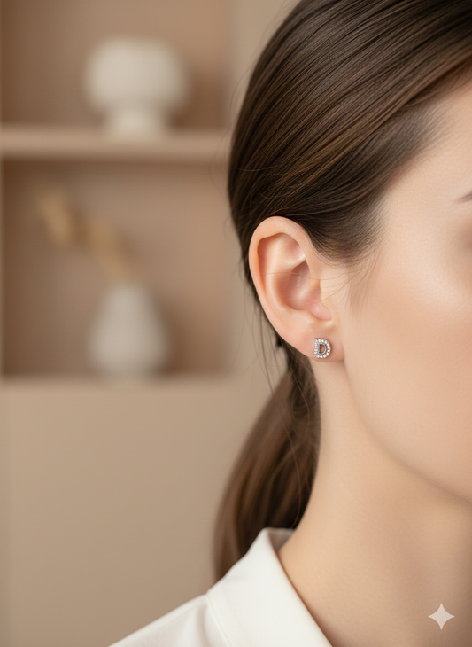 D" earrings