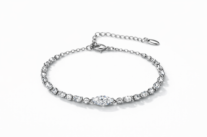 Silver tennis bracelet