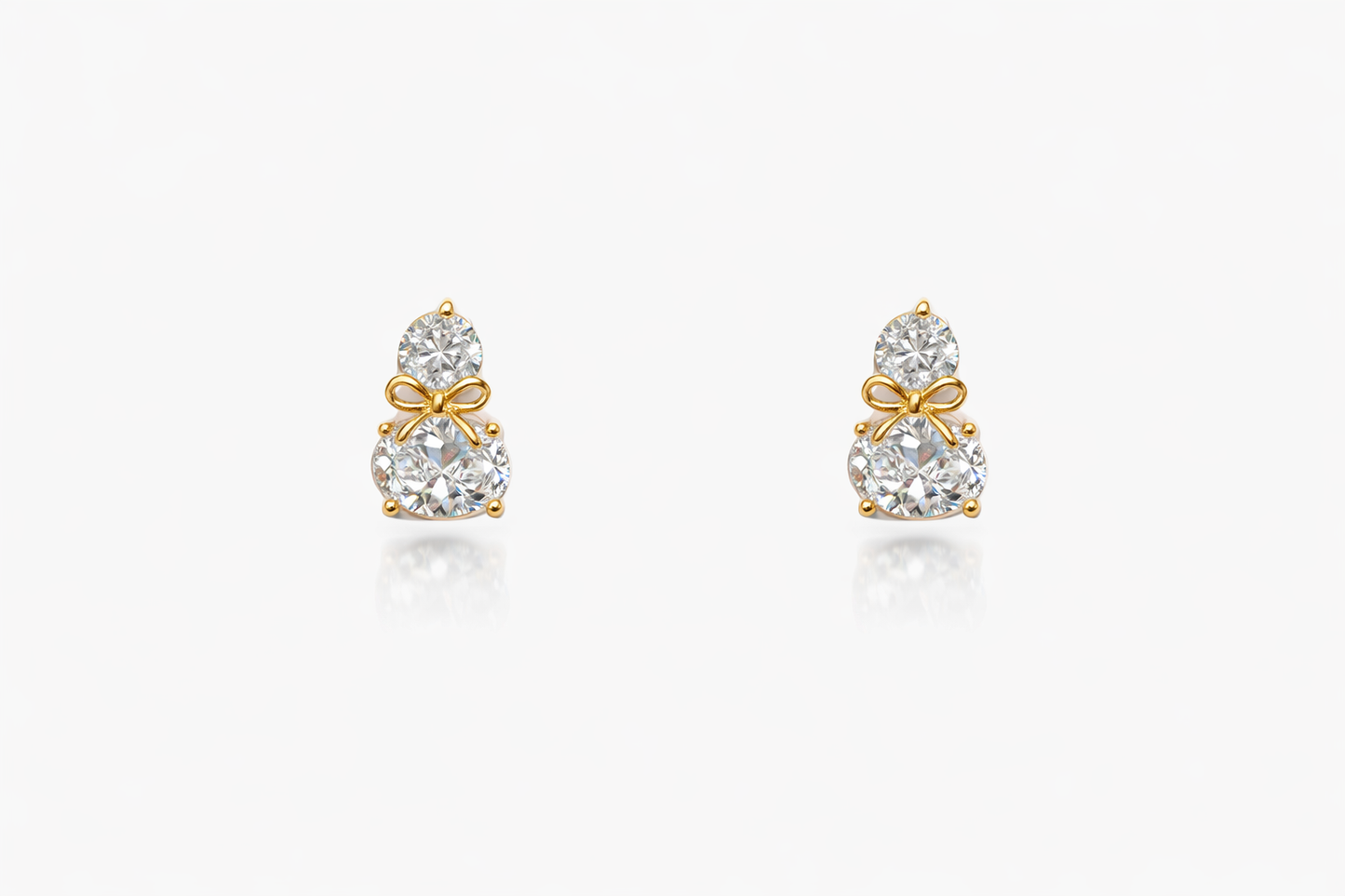 Diamond Bow Studs