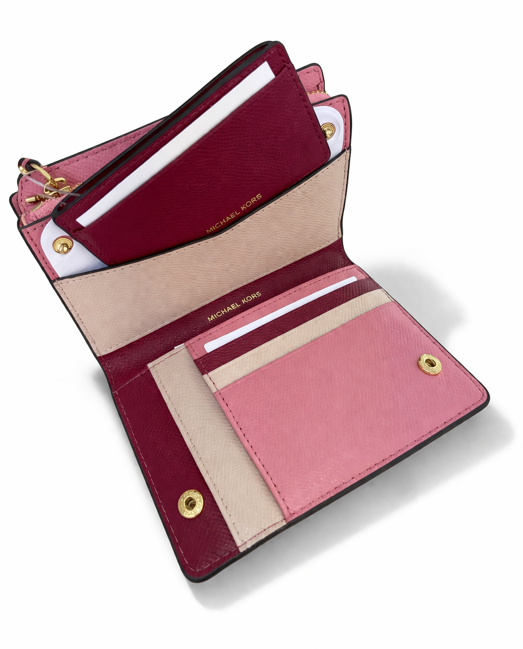 Michael Kors Crossgrain Leather Slim Wallet
