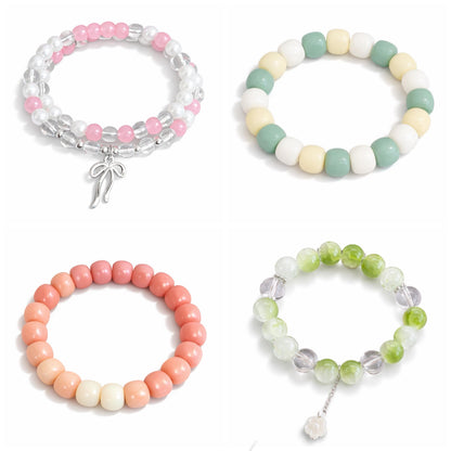 Lucky Spoon -Crystal-Style Bead Bracelet