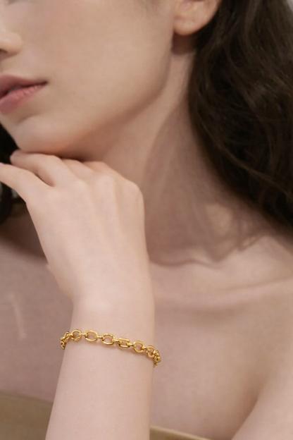 Golden chain bracelet
