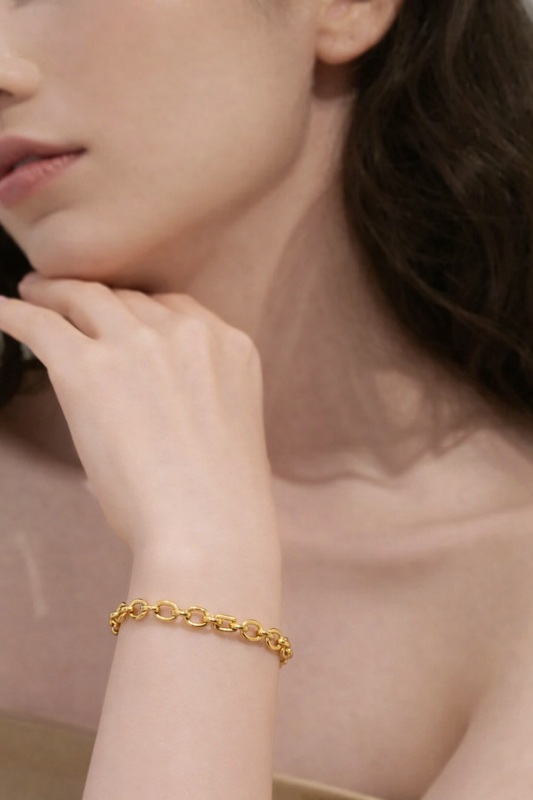Golden chain bracelet