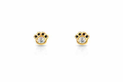 Gold claw-printed earrings