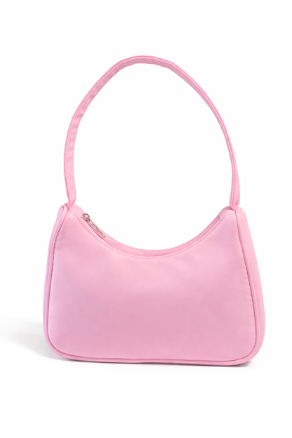 3CE x Smiley Collaboration pink nylon shoulder bag