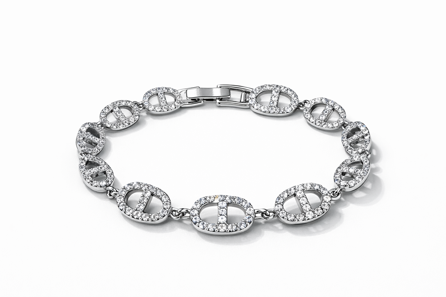 Anchor chain ring bracelet