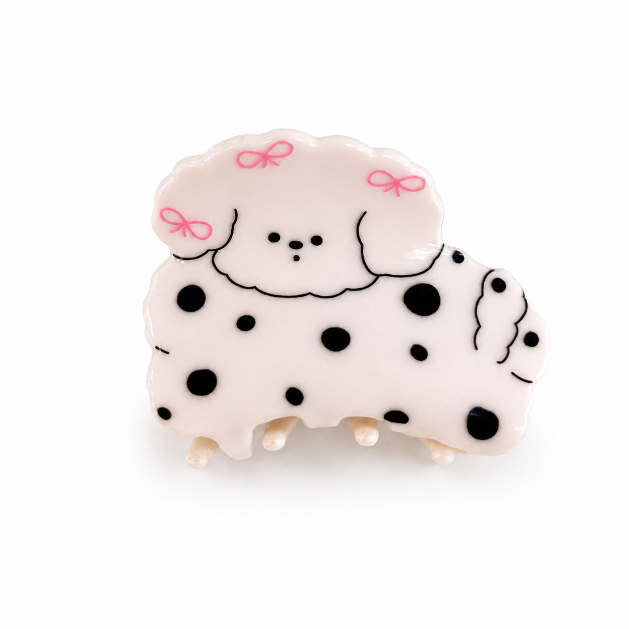 Cartoon cat and dog-shaped acetate hair claws