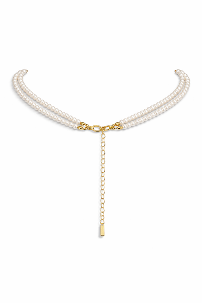 Double-strand pearl necklace