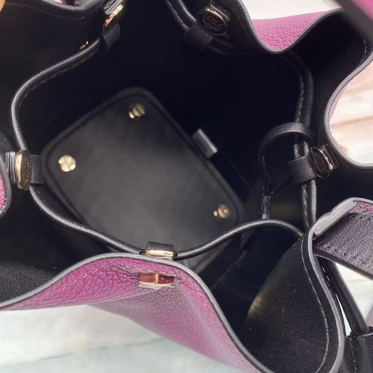 （Preorder) MCM Milano Mini Leather bucket Bag-dark purple