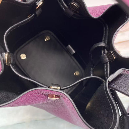 （Preorder) MCM Milano Mini Leather bucket Bag-dark purple