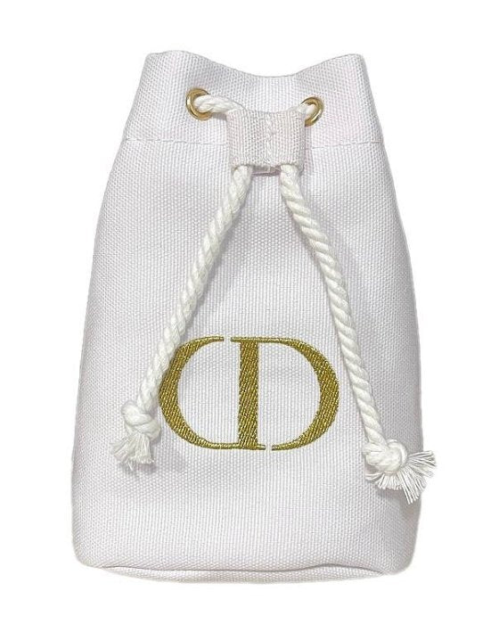Dior canvas drawstring pouch makeup bag