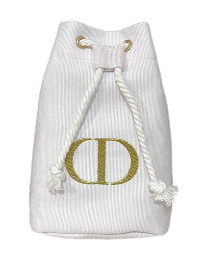 Dior canvas drawstring pouch makeup bag