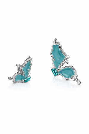 Liquid Metal Asymmetric Butterfly Studs