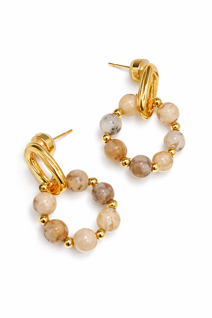 Minimalist Gilded Marble Drops