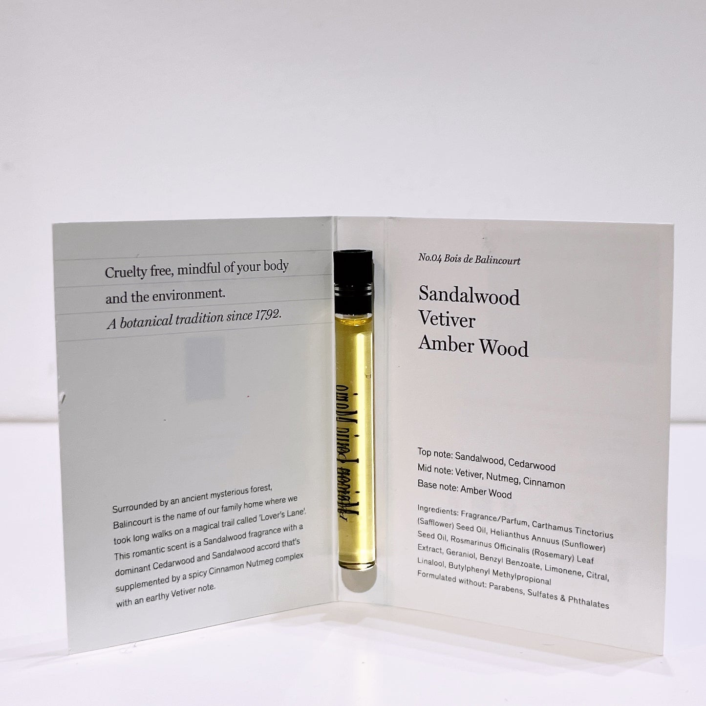 No.04 Bois de Balincourt Maison Louis Marie Perfume Oil for women and men 1.5ml