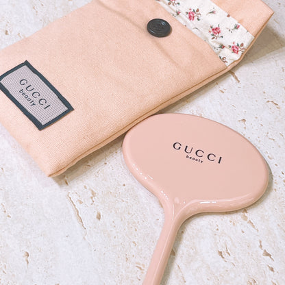 GUCCI Beauty Compact Makeup Mirror Hand Mirror Handheld With Pouch