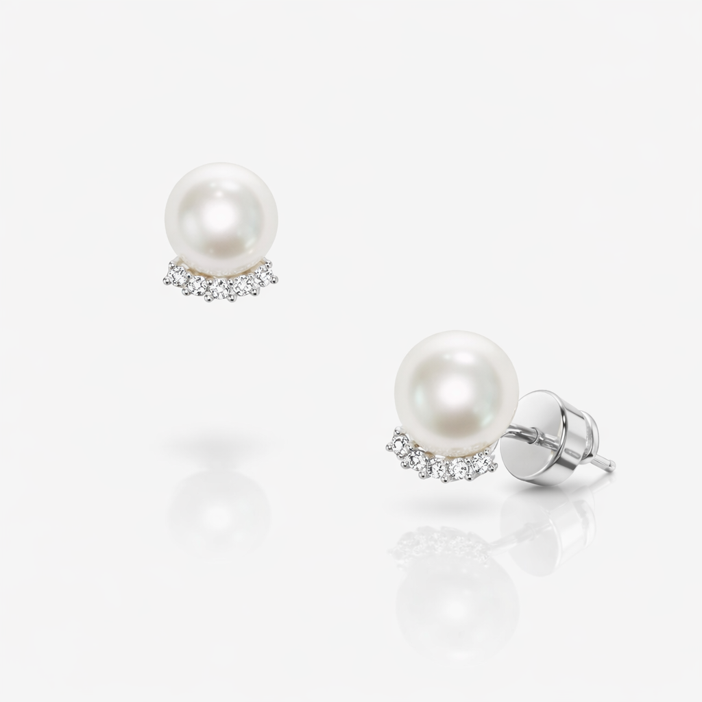Glimmering Pearl Studs