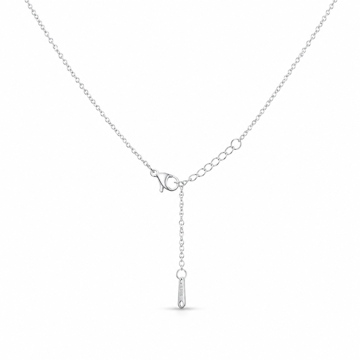 Butterfly Crystal Pendant Necklace – Silver